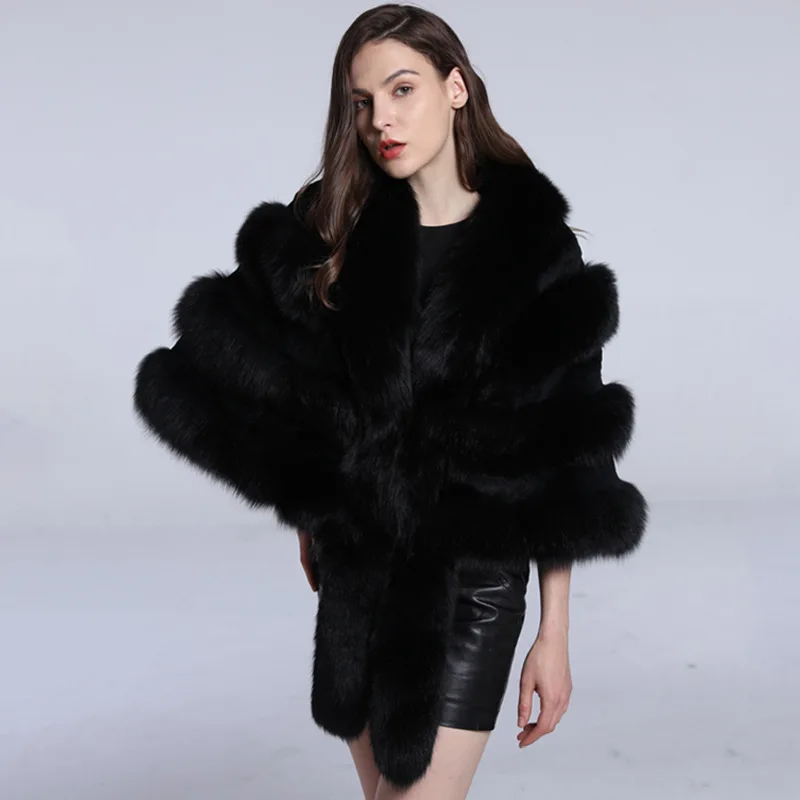 Autumn and Winter Popular Fox Fur Grass Coat Vest Women's Autumn and Winter Warm Short