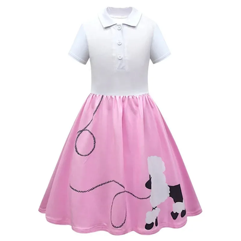 2025 yiyiFashion لطيف القلطي الأطفال الكرتون الوجه طوق زر فستان دعوى الفتيات الاطفال تأثيري حلي 50s 60s موضوع Carni #5