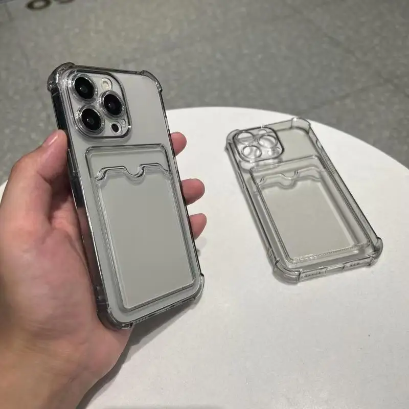 Kartentasche, Brieftasche, transparente Handyhülle für iPhone 16 Pro Max 16 Plus, Stoßstangen-Abdeckung – Detail 3