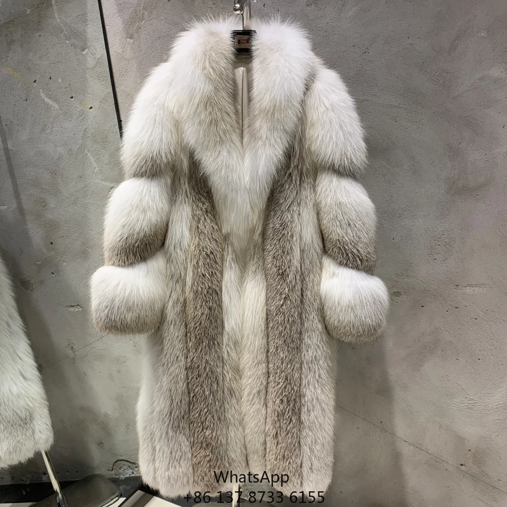 

Hot Sales Fox Fur Coat Winter Warm Fur Coats Women Long Fox Fur Coat 2025