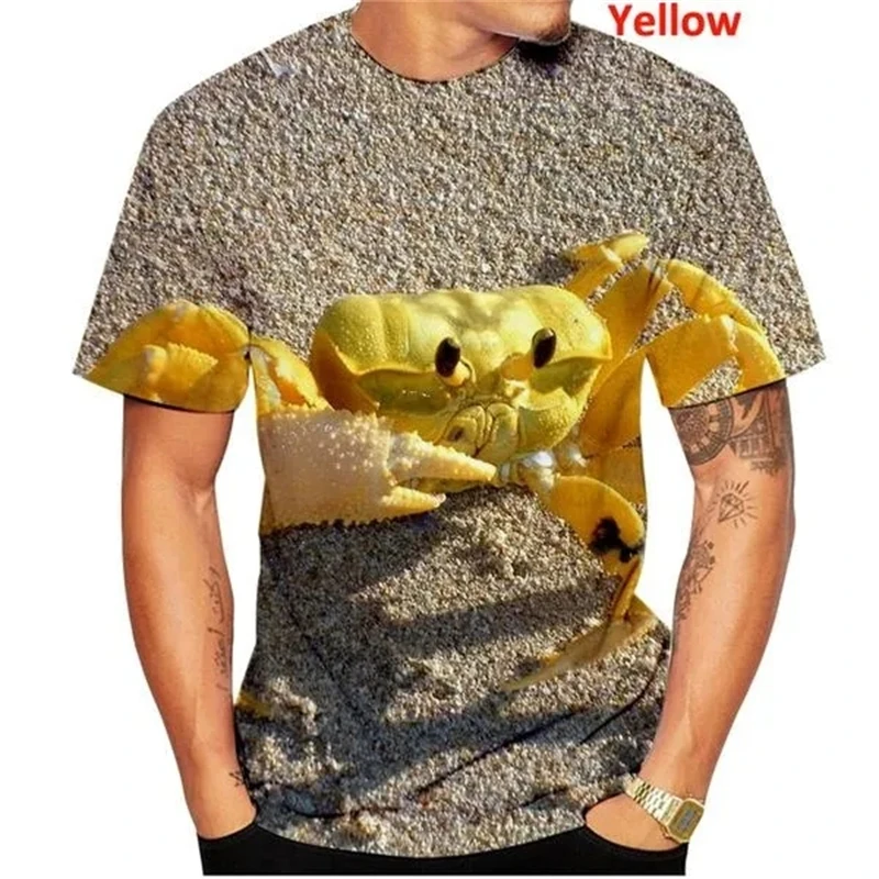 

Camiseta con estampado 3d cangrejo для мужчин и женщин, camisa divertida con patrón de Animal y cangrejo