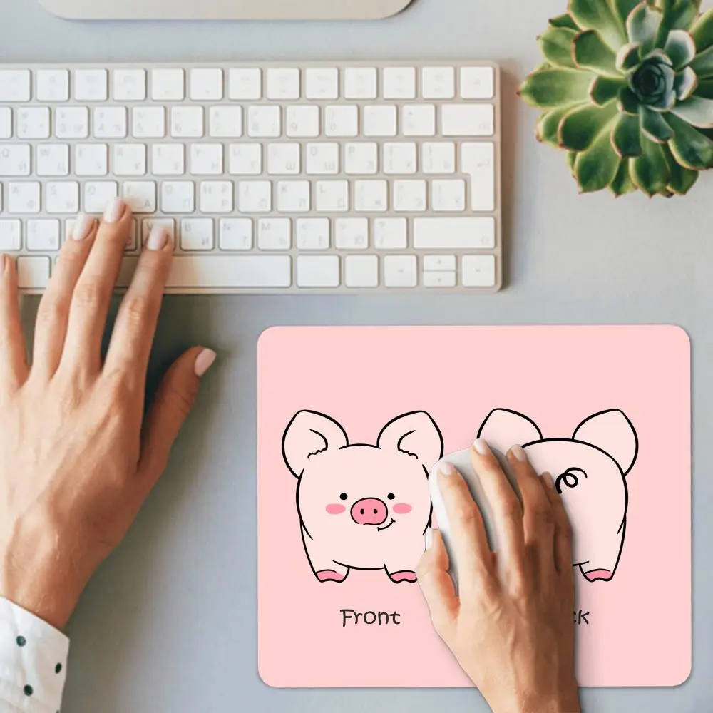 Big Promotion Notebook Computer Mouse pads Pink Pig and Cat Animal Mice Pad Gamer Play Mats Small Size for 250*200*2mm