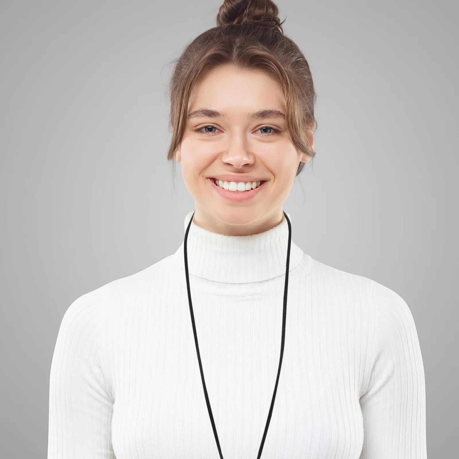 

100Pcs Id Badge Lanyard Secure Strap Professional Appearance Versatile Use Office School Work Badge Holder String Lanyard