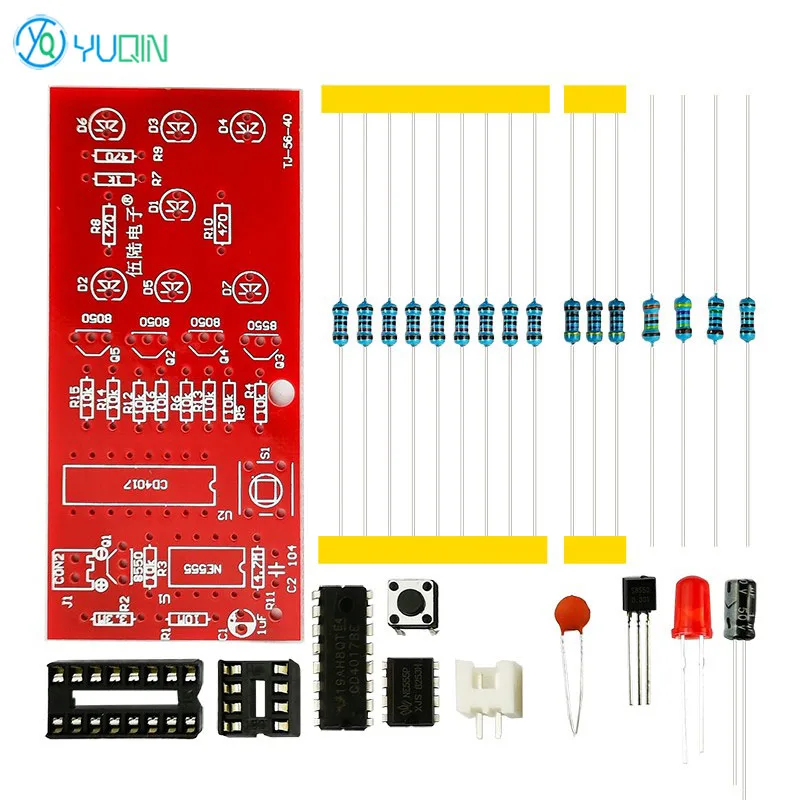 LED Fun Electronic Dice Circuit Board DIY Welding Exercise Kit Experimental Production Assembly Teaching Product Components