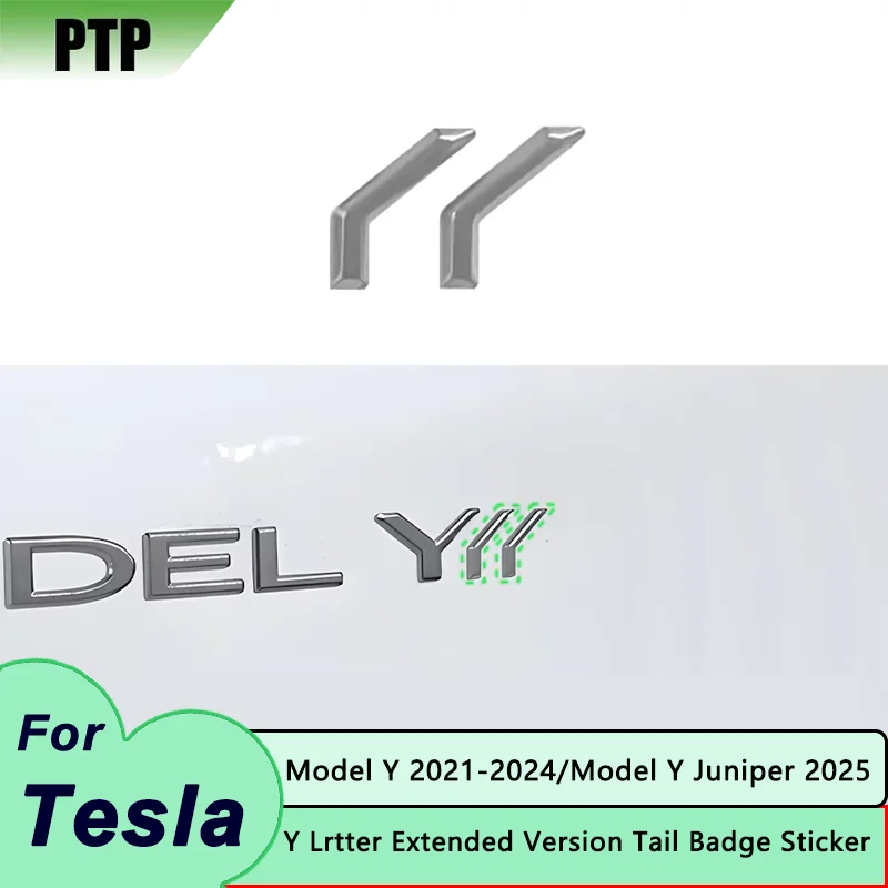 

ABS автомобильный Y буквы логотип наклейка для Tesla Model Y Juniper 2021-2024 Стайлинг авто кузов задний багажник эмблема аксессуары