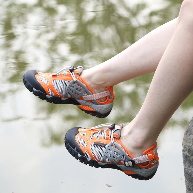 Summer Men and Women Outdoor Water Wading and River Tracing Shoes, Couple Hiking Shoes, Quick Drying Shoes, Size 35-48