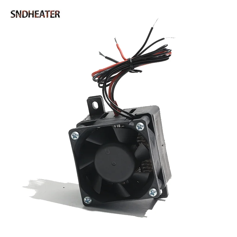 SNDHEATER Изолированный нагреватель PTC с вентилятором рассеивания тепла 12 В 24 В 220 В Электрический квадратный нагревательный элемент 60x60 мм для плиты