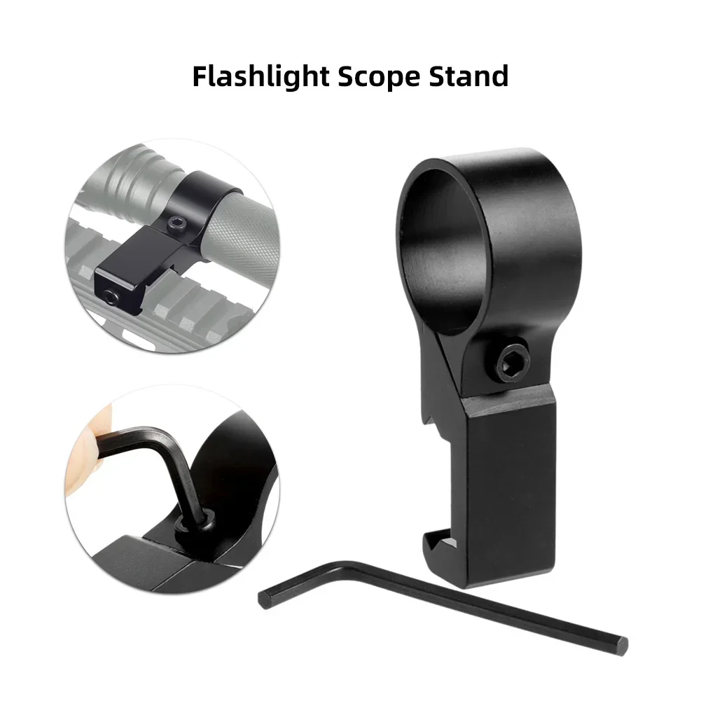 1 "Offset Zaklamp Zaklamp Mount Quick Release Picatinny Rail Ring Mount Wapen Licht Mount Laser Sight Mount Mlok jacht