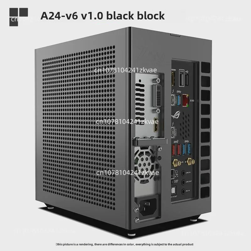 mini A24-V6 1.0 dual-slot semi-high single display 1u power supply itx chassis 5.38 liters