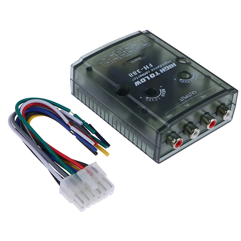 12V 4 Channel Audio Impedance Converter High To Low Line Car Stereo Radio Speaker Frequency Filter