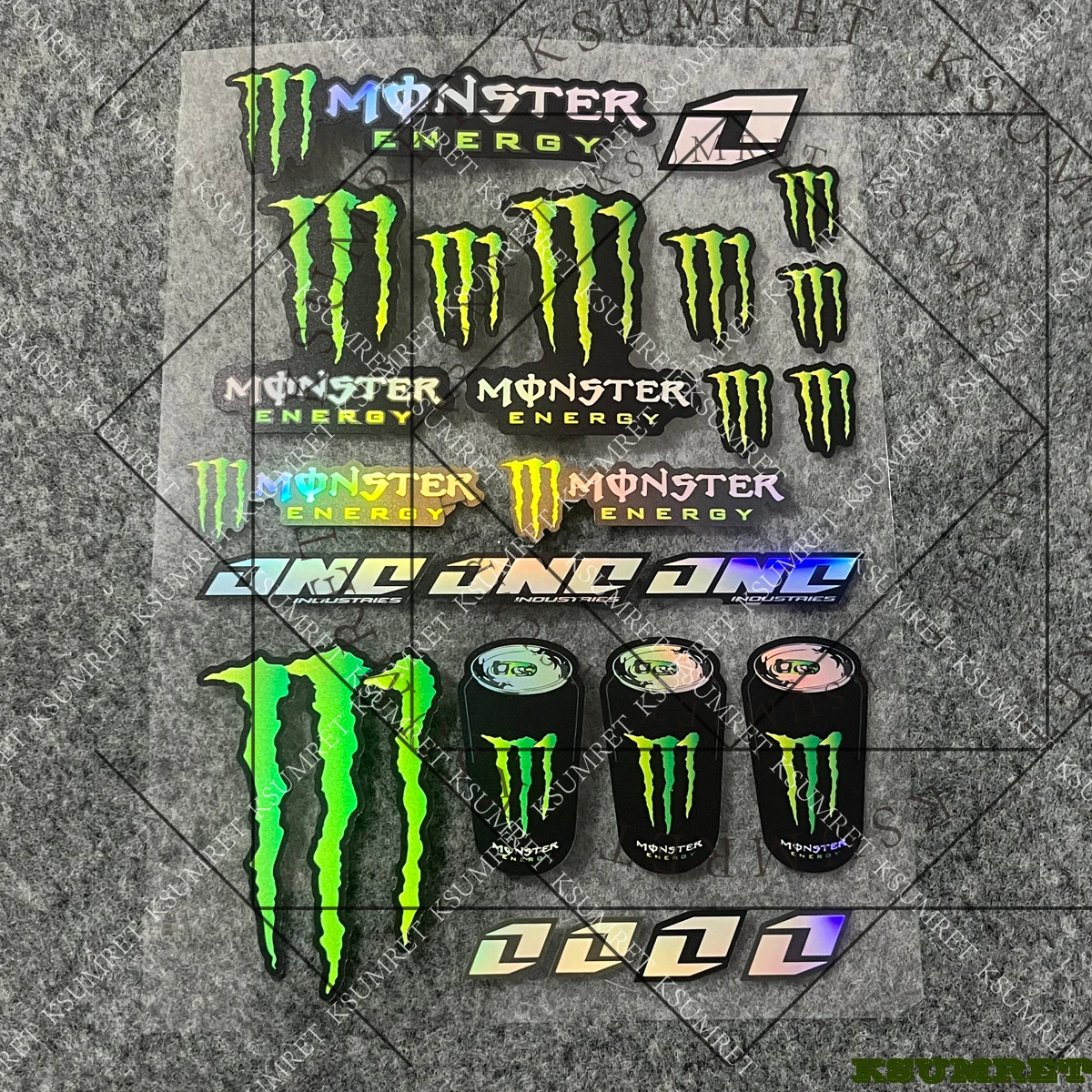 ملصق طاقة ليزر مونستر شعار خزان الدراجة النارية لياماها كاواساكي سوزوكي دوكاتي