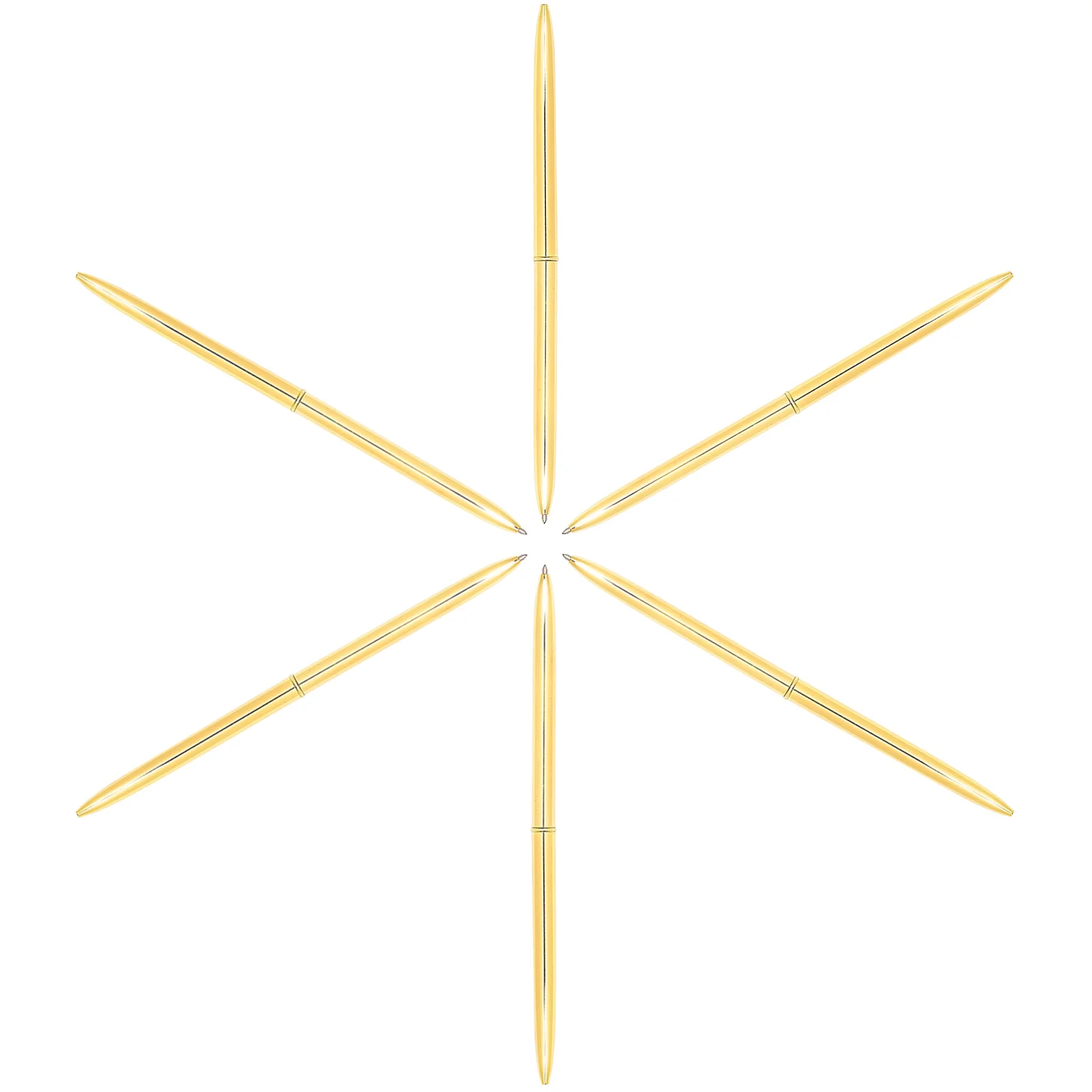 

6 шт., металлическая шариковая ручка с двойной головкой, вращение, синие чернила, легкие школьные канцелярские принадлежности, серебряный дизайн, портативные ручки для подарка