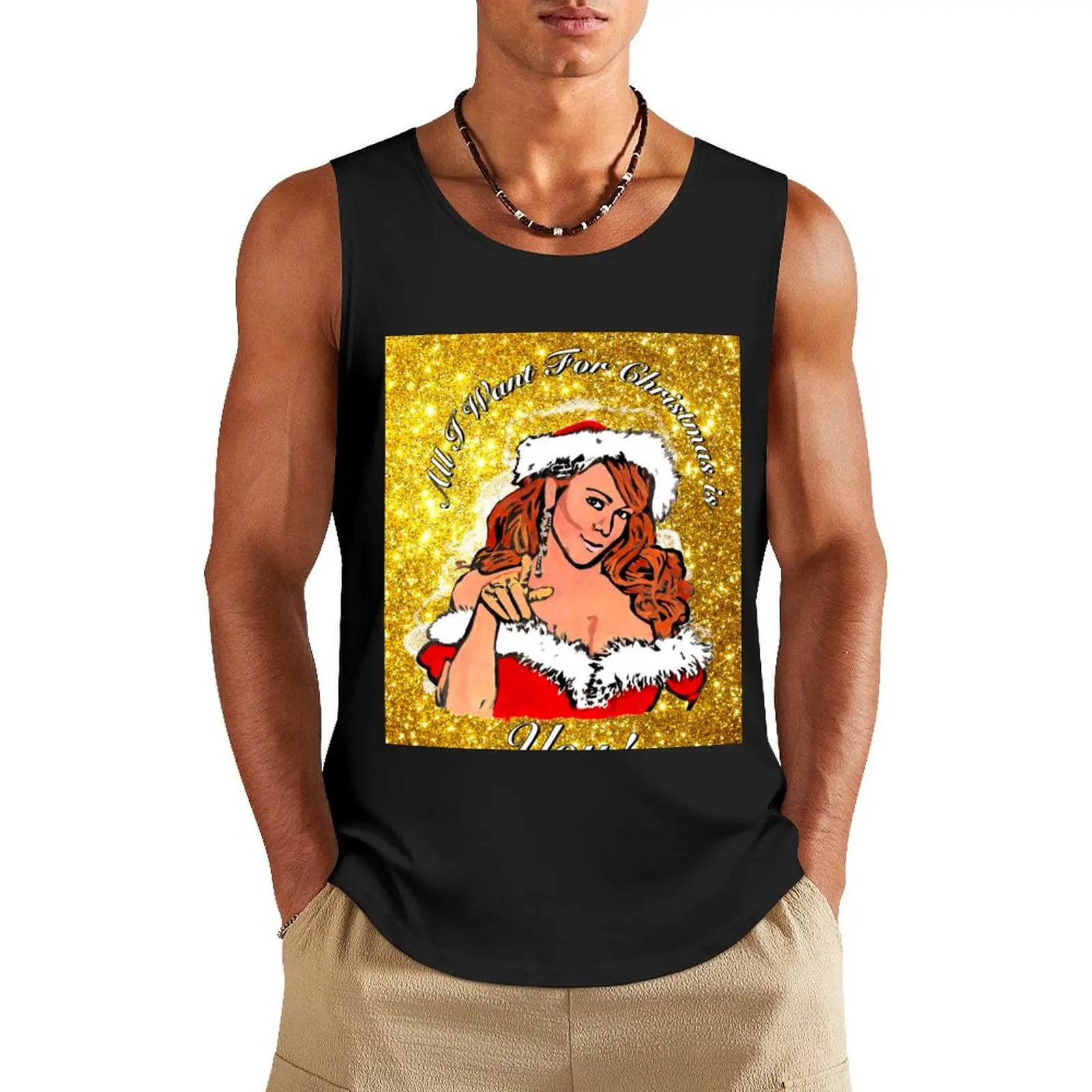 Christmas 1 Tank Top clothing men Top summer bodybuilding summer Men's tops