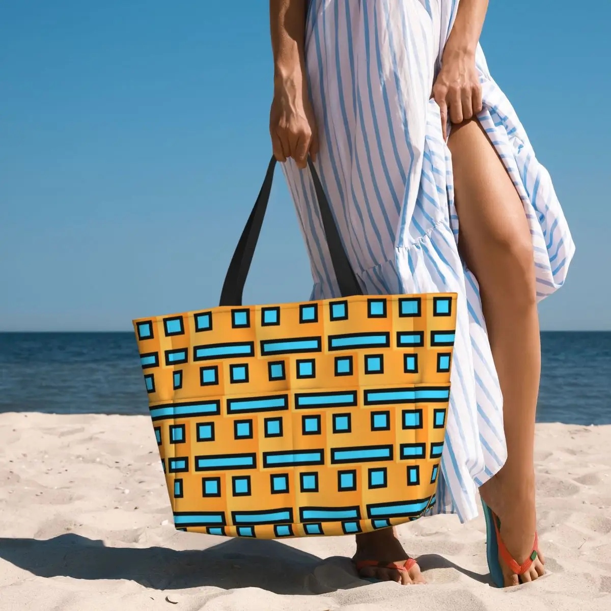 

Geometry Cube Gaming Dash Beach Tote Bag Sport Gym Yoga Duffle Large Tote Bag Women Travel Bag Fitness bag