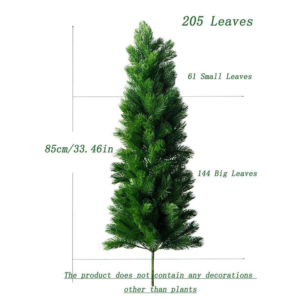 50-85 cm Künstliche Weihnachtsbaum Gefälschte Kiefer Nadel Pflanzen Falsche Winter Weihnachten Baum Zweig Große Pflanzen Für neue Jahr Home Party Decor – Detail 4