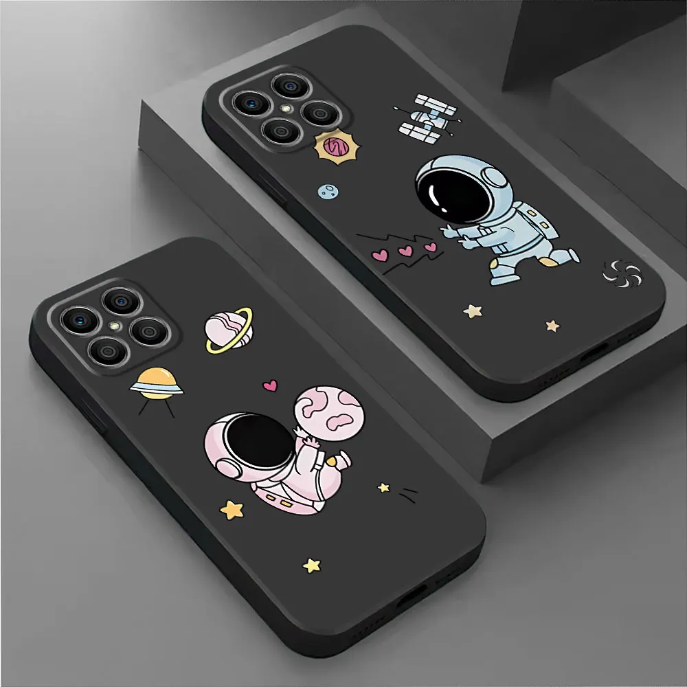 Capa Coque Space Star Astronaut Case for Honor 70 X8a Magic5 Lite X6a X8 X7 90 Pro X9a X6 8X Magic5 Cover Black Soft