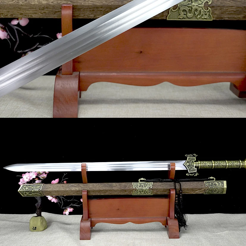 

102.5cm Crimson Sky Sword Chinese Medieval Sword Battle preparation katana full tang Stainless Steel Edge Cutting Ninja Kung Fu