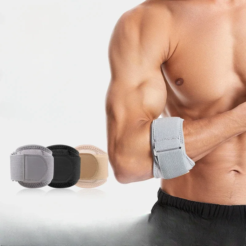 2023 Adjustable Tennis Elbow Support Guard Pads Golfer's Strap Elbow Lateral Pain Syndrome Epicondylitis Brace 1Pcs