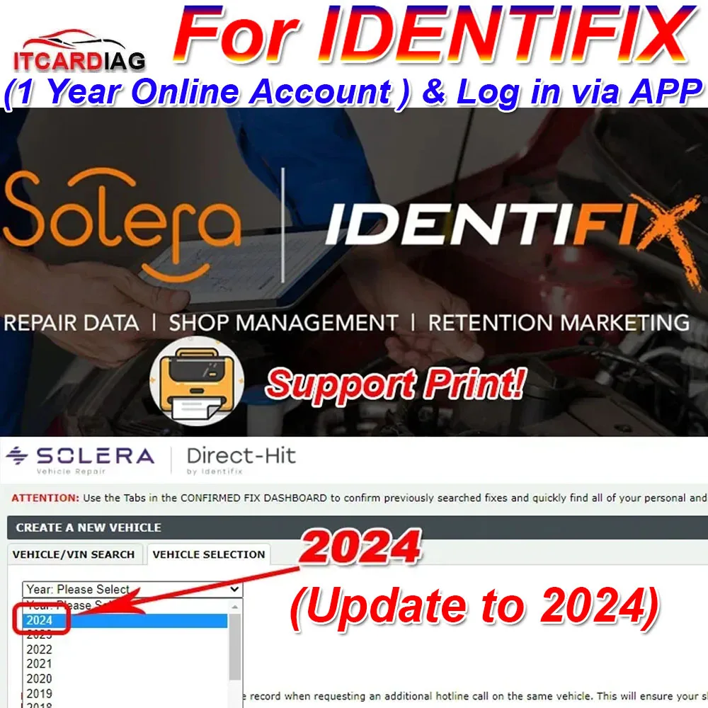 For One Year 2024 Identifix Online Account DIY Auto Repair Software with 3.5MM+ Vehicle Repair Database Stable Support Print