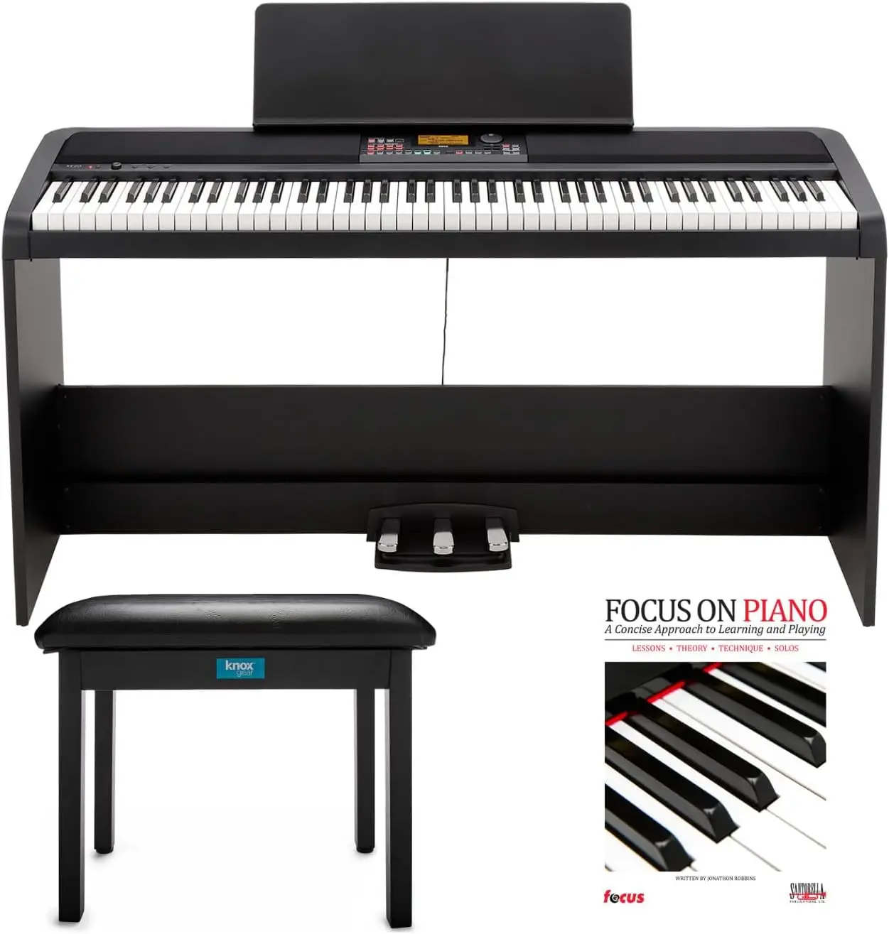 88-Key Weighted Digital Piano Bundle with Stand and 3 Pedals