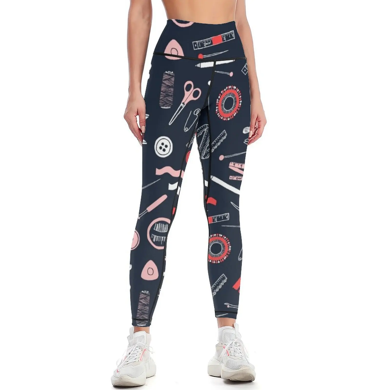 

Sewing Theme Print Leggings gym sportswear woman gym wear Womens Leggings