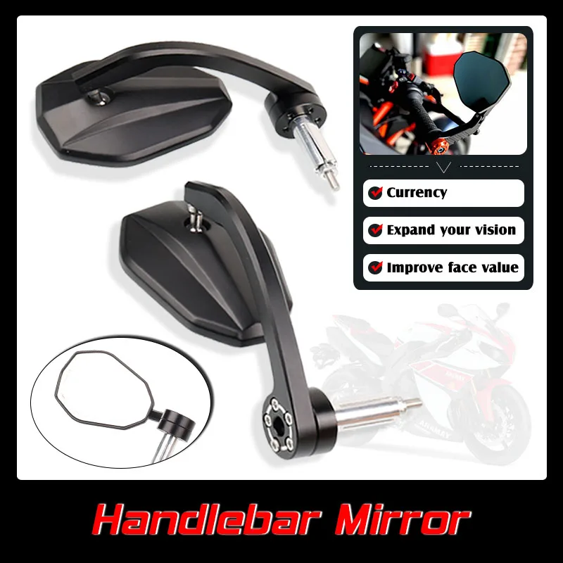 

Motorcycle Rear View Mirrors 7/8" 22MM Handle Bar End Mirrors For ER-6N ER-6F Versys 650 1000 ZX-10R ZX-6R