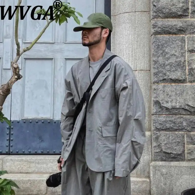 WVGA Spring Autumn New Men's Japanese Style Trendy Design Versatile Turn-Down Collar Blazer Niche Chic Casual Jackets Ins W25777
