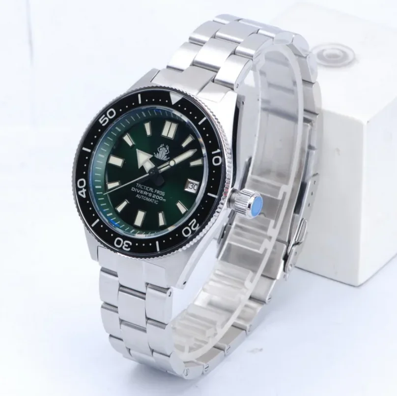 

Тактические мужские дайверские часы с лягушкой 62Mas Militairy 44 мм автоматические наручные часы спортивные 20ATM водонепроницаемые C3 светящийся NH35 керамический безель