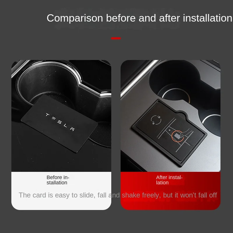 For Model 3/Y Car Start Card Key Trim Frame Holder Fixer Limiting Sticker For Tesla Model 3 Y Accessories