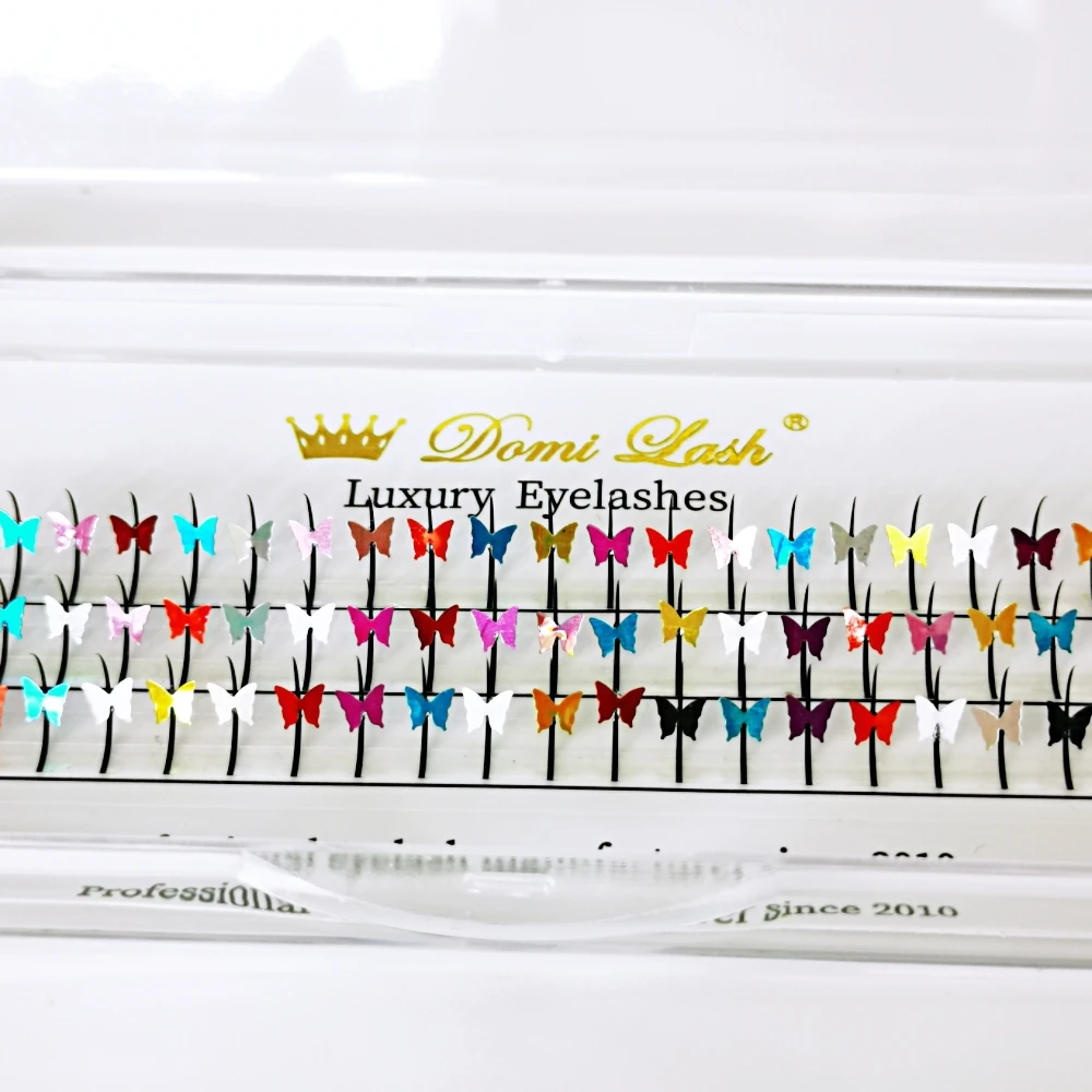 Mélange de faux-cils individuels en vison nickel é, extension de cils, papillon, paillettes, brillant, doux, outils de maquillage de beauté, fournisseurs