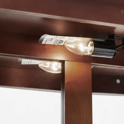 Vitrinskåp med justerbara hyllor Spegelbaksida Dörrar i härdat glas Kuriosaskåp Glasvitrinskåp 8 best sales skåp med glasdörr - №5