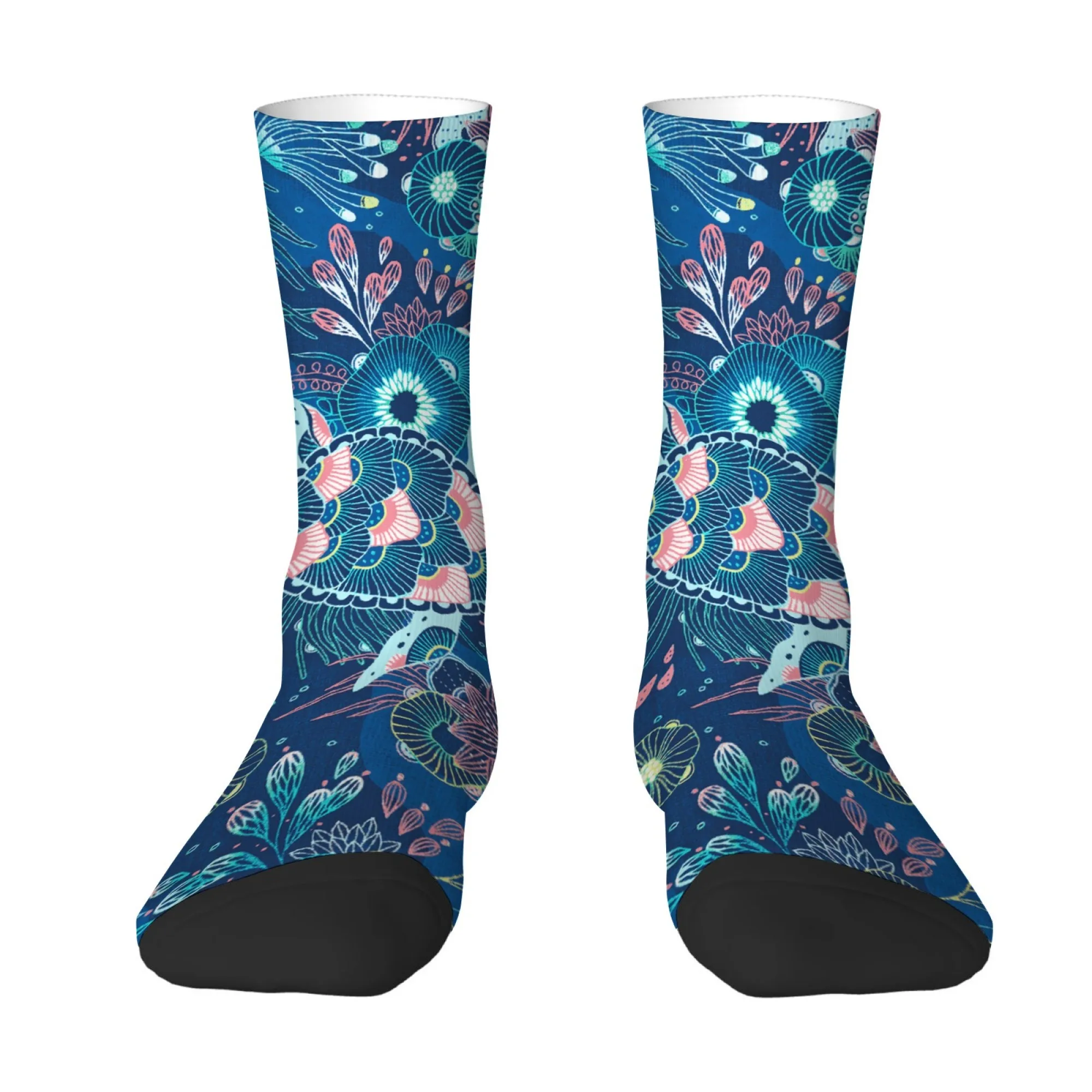 

Funny Fantasy Marine Life Print Men's Socks Fresh Retro Trendy Fashion Harajuku Style Socks Comfortable and Non-slip Socks