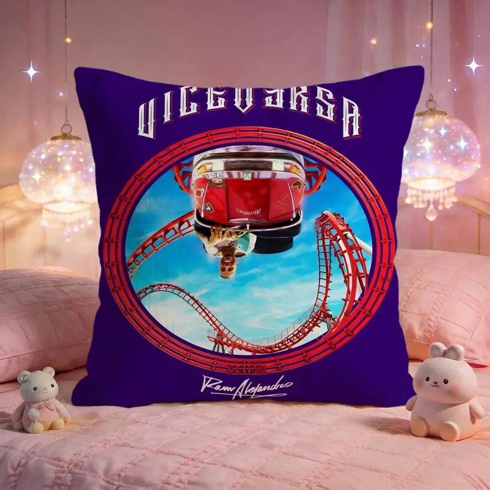 singer r-Rauw Alejandro Cushion Cover Premium Comfort Reversible Pillow Cove -Two in One Design for Any Room & Car Interior