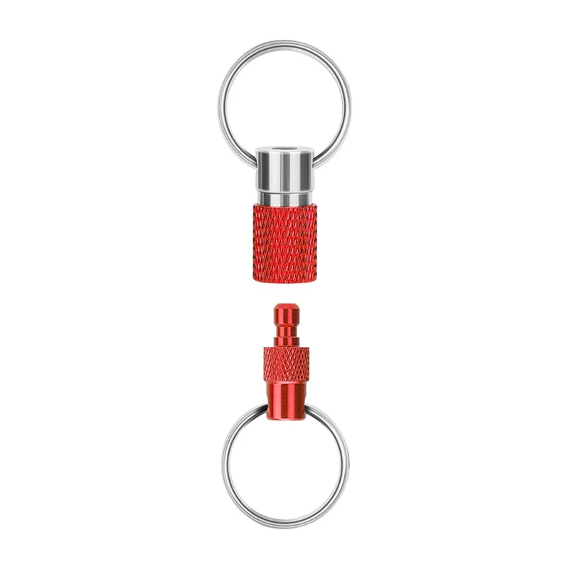 Fresh 9Pcs Quick Release Detachable Keychain, Double Rings Pull Apart Keychain, Spring Split Snap Seperate Keychain