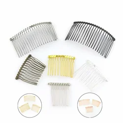 BoYuTe (10 Pieces/Lot) Metal Wire Hair Comb Base Diy Hand Made Women Hair Jewelry Accessories