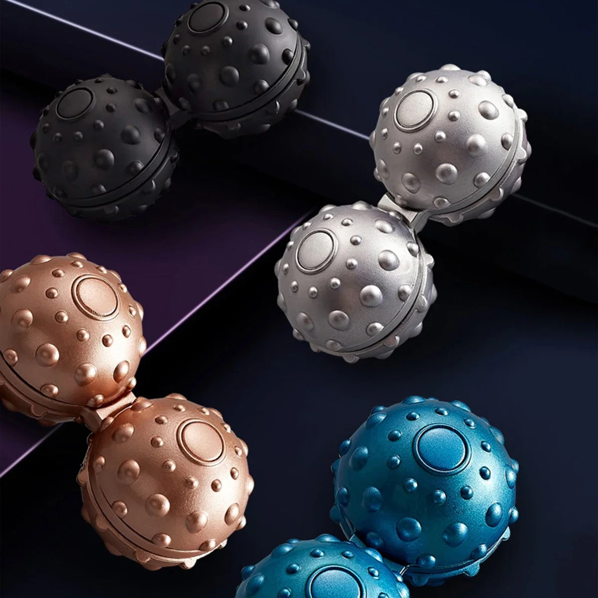 

1 шт.-спиннер для пальцев для взрослых с вращающимися непоседами и массажными шариками для снятия стресса, игрушка на кончиках пальцев для мозга