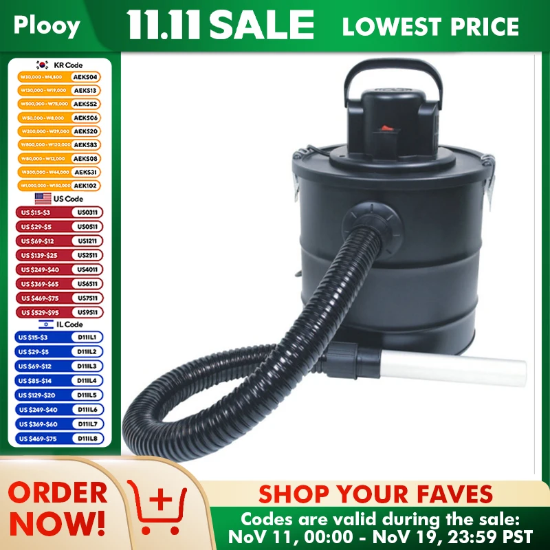 Industry Vacuum Cleaner 20L Cleaning Dust Removal Strong Cyclone Dust Collection Bucket Rack For Dry And Wood Working Machinery