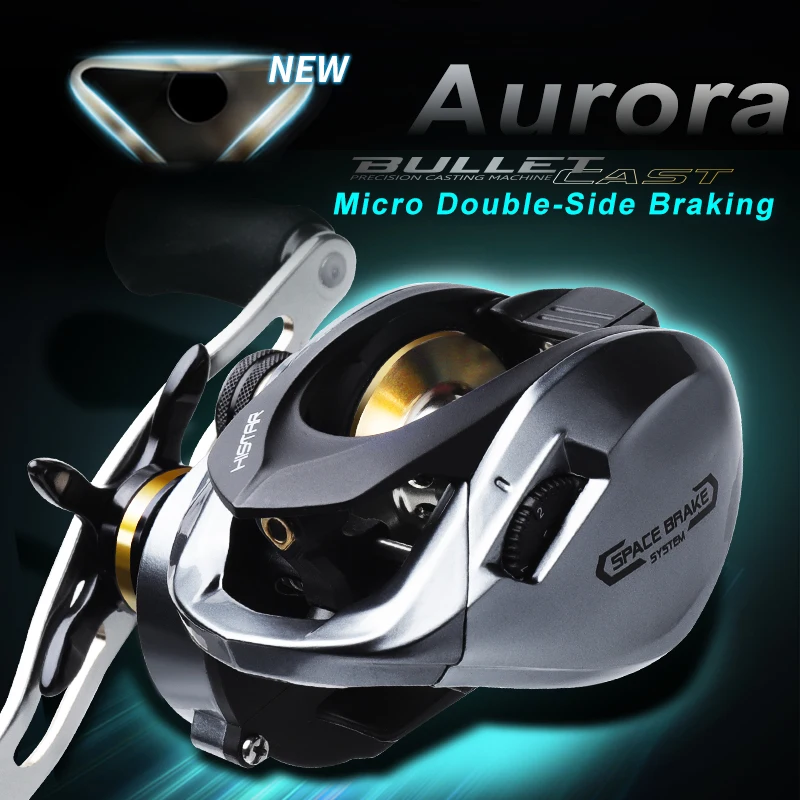 Imagem -02 - Histar-aurora Long Casting Baitcasting Fishing Reel High Ratio 5kg Drag Power 11 Mais bb Magnetic Braking Versão 7.3:1