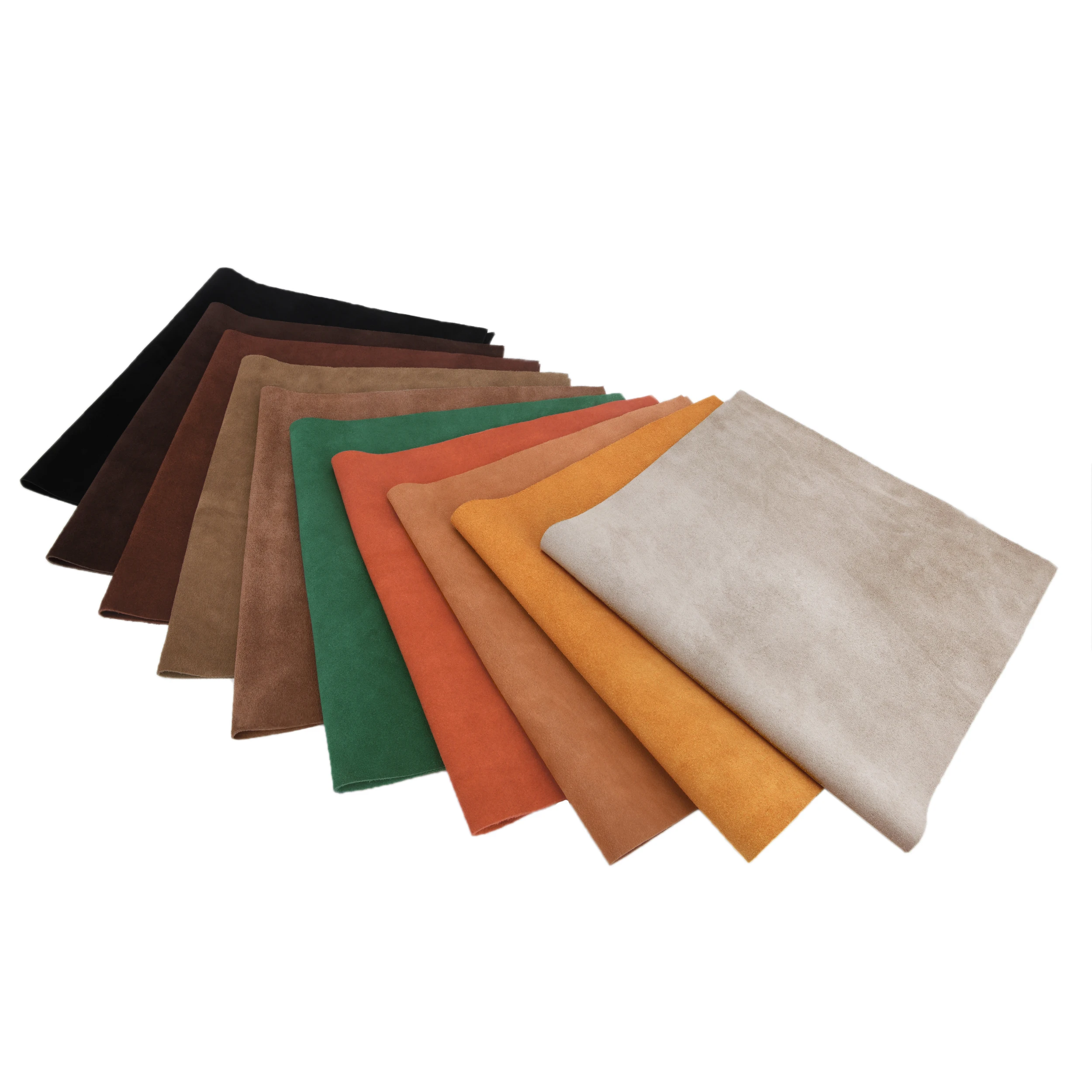 

1.5-1.8mm Thickness Genuine Suede Leather Soft Cowhide Leather Pieces For Sewing , Workshop, Leathercraft