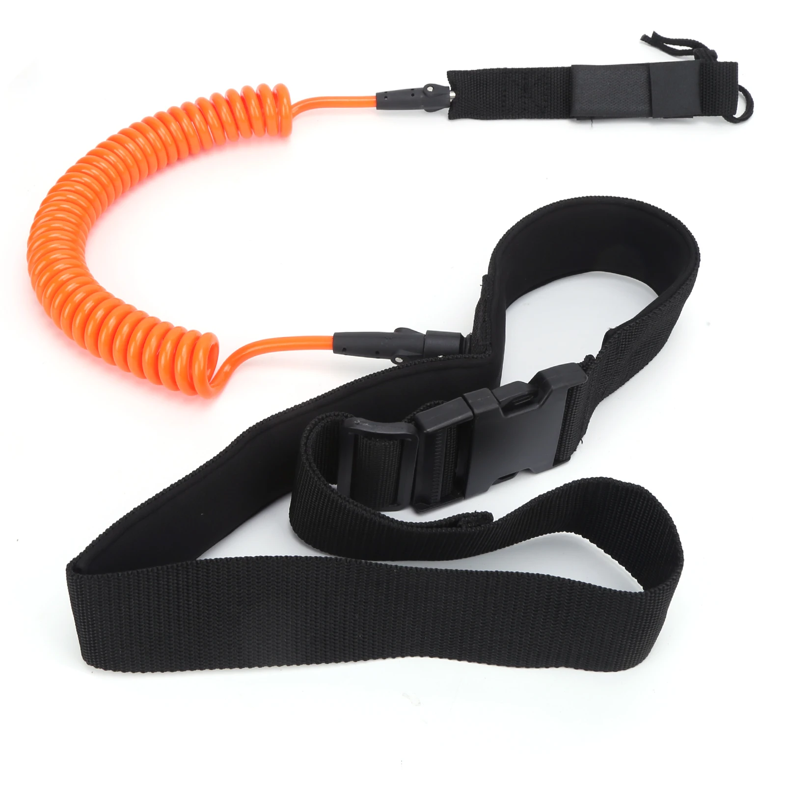 Surfboard Leash TPU Heliciform Comfortable HighElastic Surfing Safety Traction Rope(Orange )