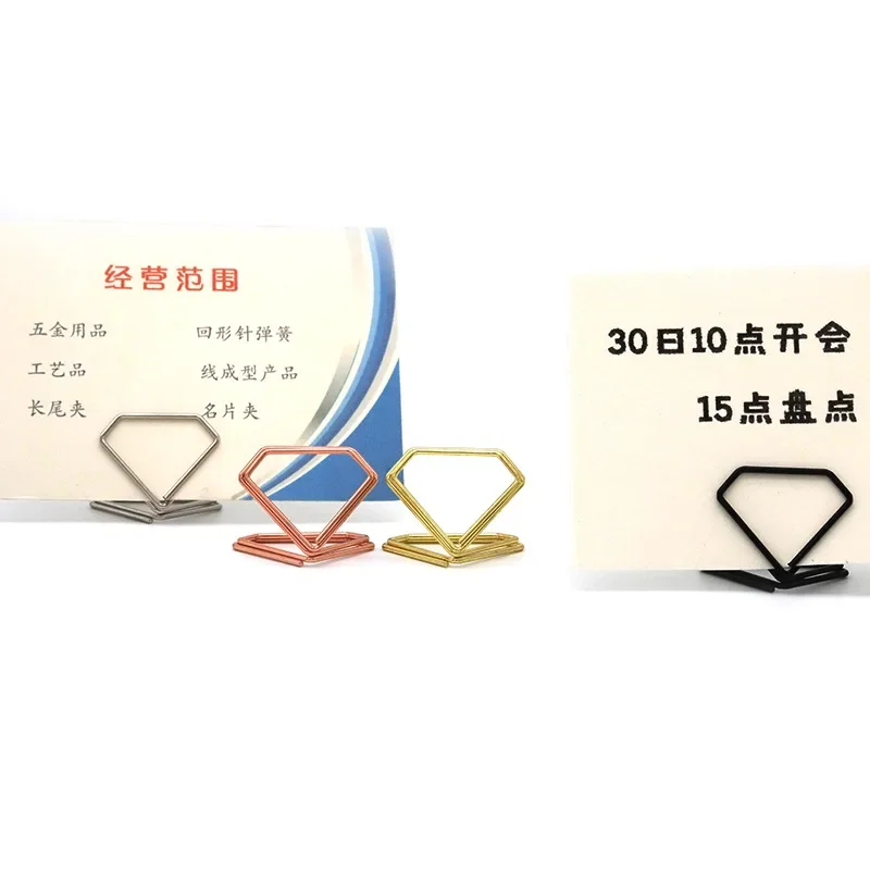 10pcs Metal Place Card Holders Photo Clip Stands Wedding Table Number Name Sign Stand for Wedding Party for Home Decoration