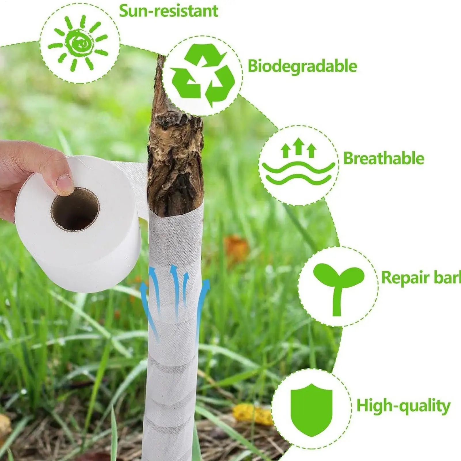 Tree Trunk Wrap Long-Lasting Protective Cold-Proof Freeze Protection Tree Bark Wrap For Plant Citrus Fruit Cold Weather Outdoor