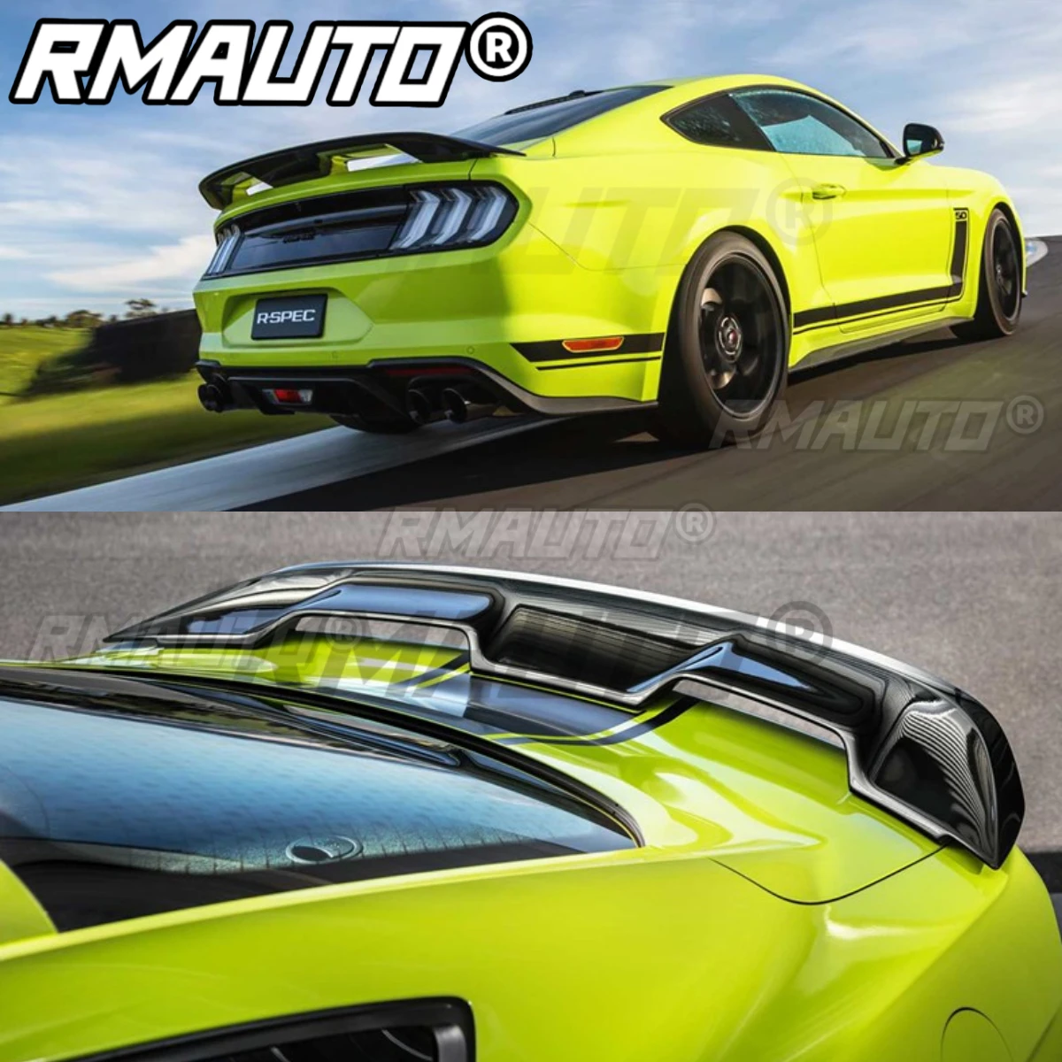 

Для Ford Mustang 2015-2021 GT500 стиль задний спойлер багажника крыло высокого качества автомобильный задний спойлер комплект для стайлинга кузова автомобильные аксессуары