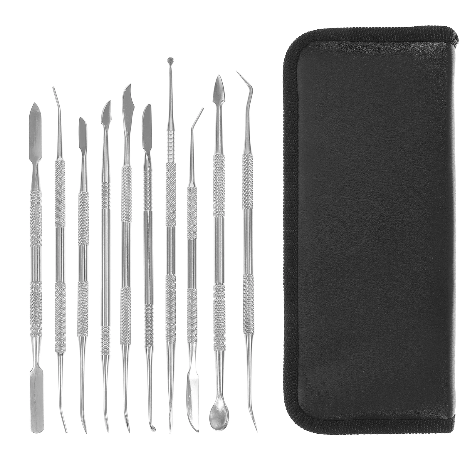 

10Pcs Clay Carving Tool Set Stainless Steel Engraving Cutter Compact Portable Storage Case for Clay Modeling Pottery Sculpting