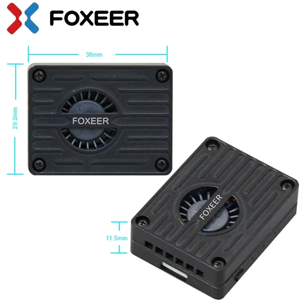 

Foxeer 5.8G Reaper Extreme 3W 72CH с защитой от помех, регулируемый VTX с микрофоном, корпус рассеивания тепла с ЧПУ для FPV дрона дальнего действия