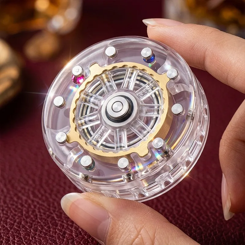 Decompression  PMMA Shock Drum Decompression Artifact Ratchet Coin Mechanical Magnetic Paragraph Feel Artifact