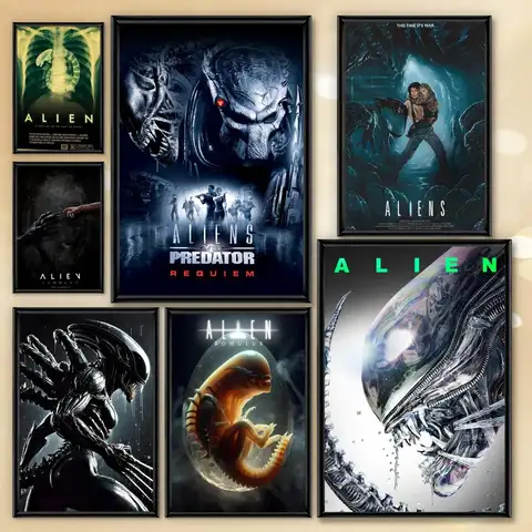 Alien Space Poster Film HD Horror Anime Hot Theme Singer/OST/Movie-Waterproof Classic Self-Stick Movie Home Decor