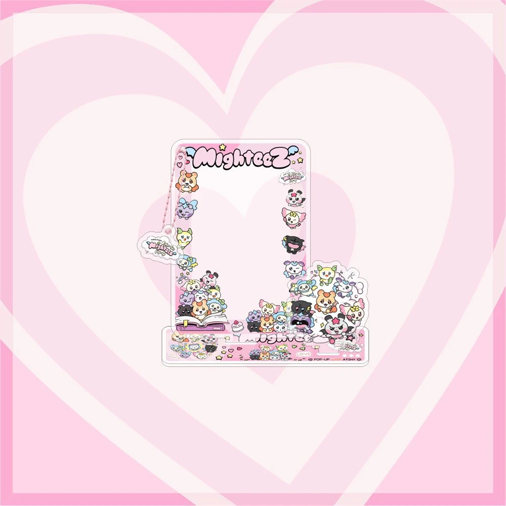 Figur Akrilik Kartun KPOP ATEEZ Mighteez 10CM, Gambar Anggota Lucu, Model Berdiri Dua Sisi, Ornamen Meja, Koleksi Penggemar