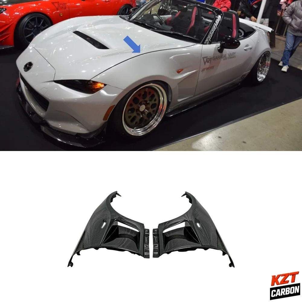For Miata MX5 ND GV Style Carbon Front Vented Fender (+3mm)