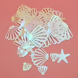 15g oceano coriandoli bianco latte Shell Starfish paillettes per la spiaggia all'aperto festa di nozze Bay Shop Store centrotavola Decor